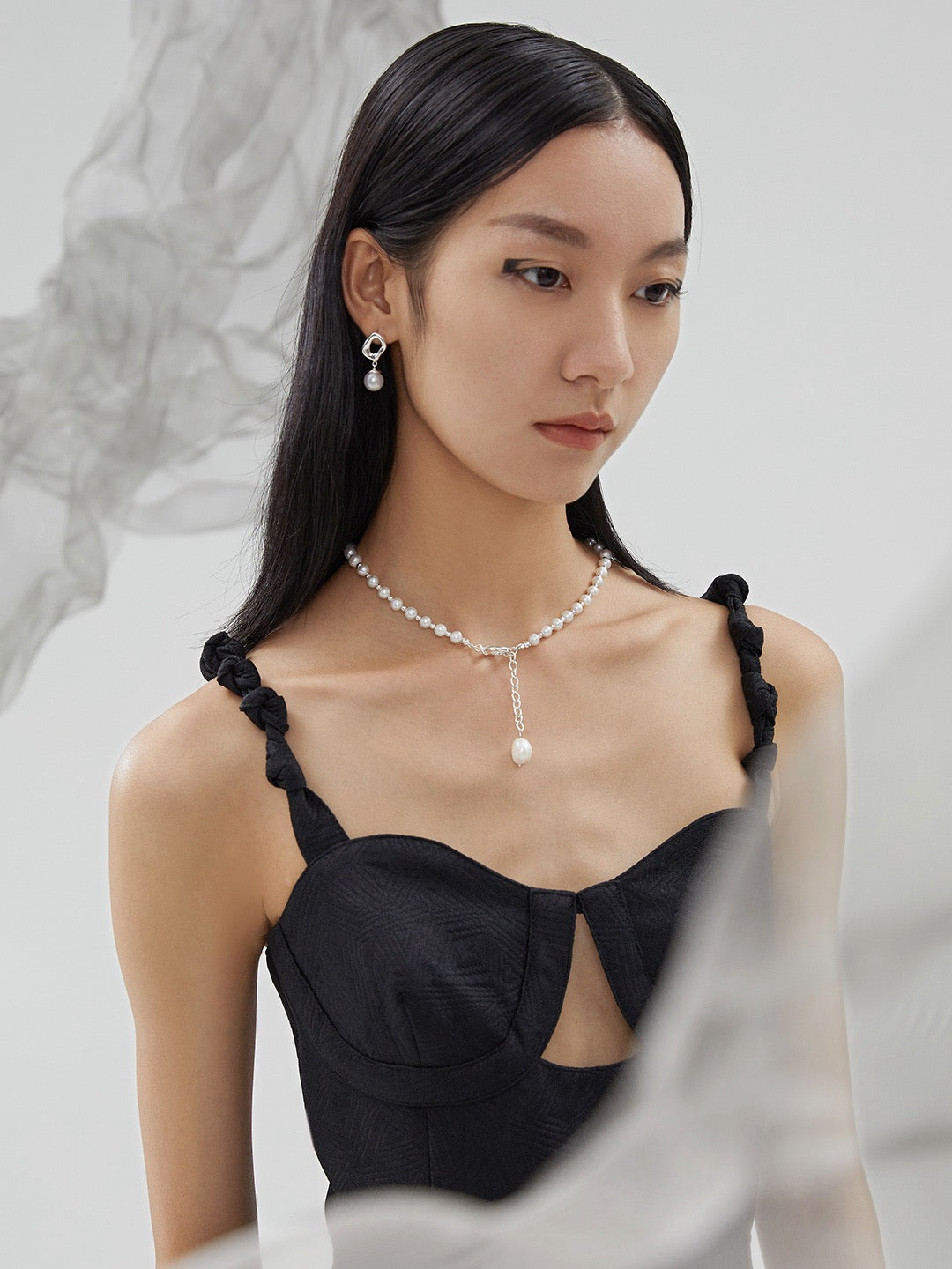 Chester Pearl Drop Silver Necklace Pendant