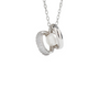 Timeless Silver and Pearl Pendant with Pavé Crescent by Anais & Aimee