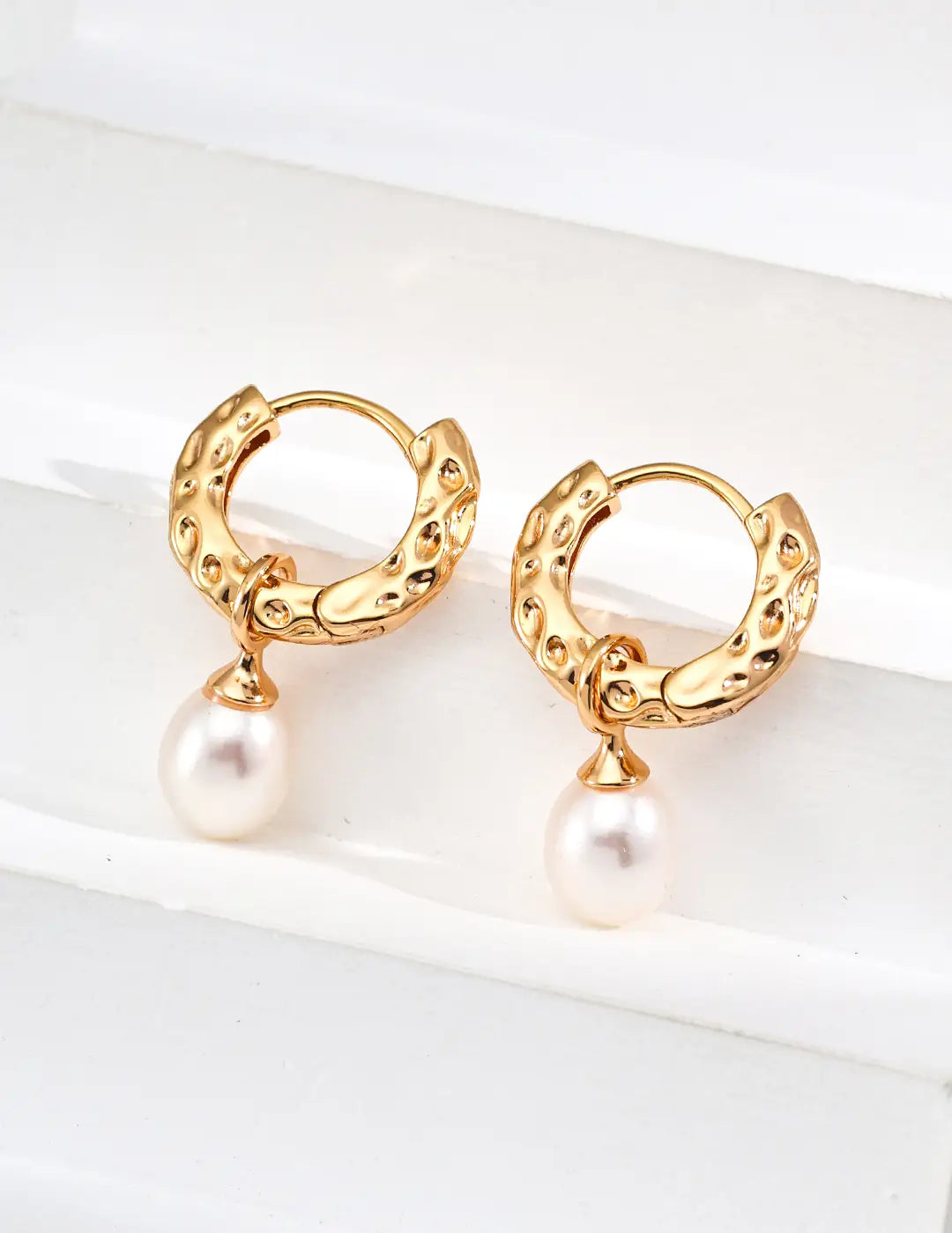 S925 vintage hoop earrings with detachable freshwater pearls – UK