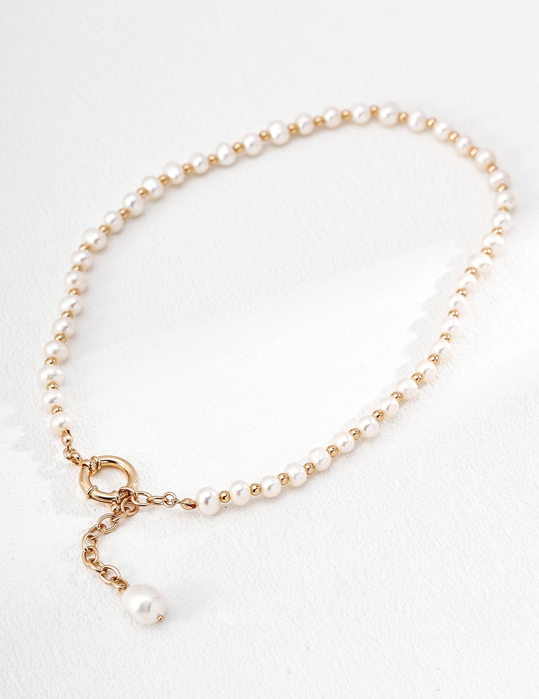 Chester Pearl Drop Gold Necklace Pendant