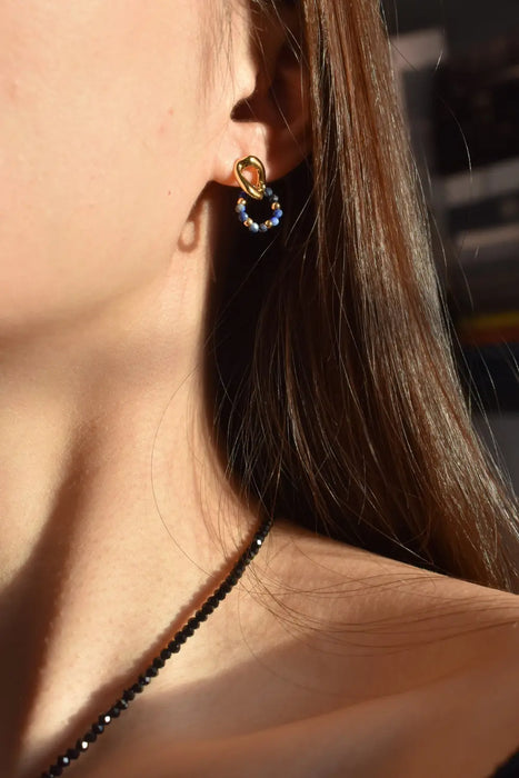 Gempires Lapis Lazuli Drop Earrings_anaisaimee_uk_london