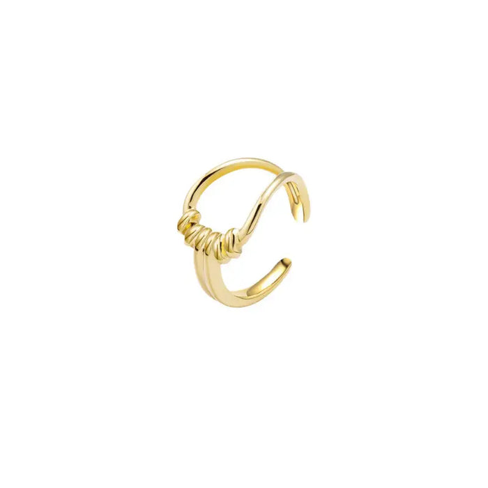 Twist Gold Adjustable Ring