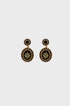 Kope Black Onyx Drop Earrings – Gold-Plated Vintage-Inspired Earrings UK