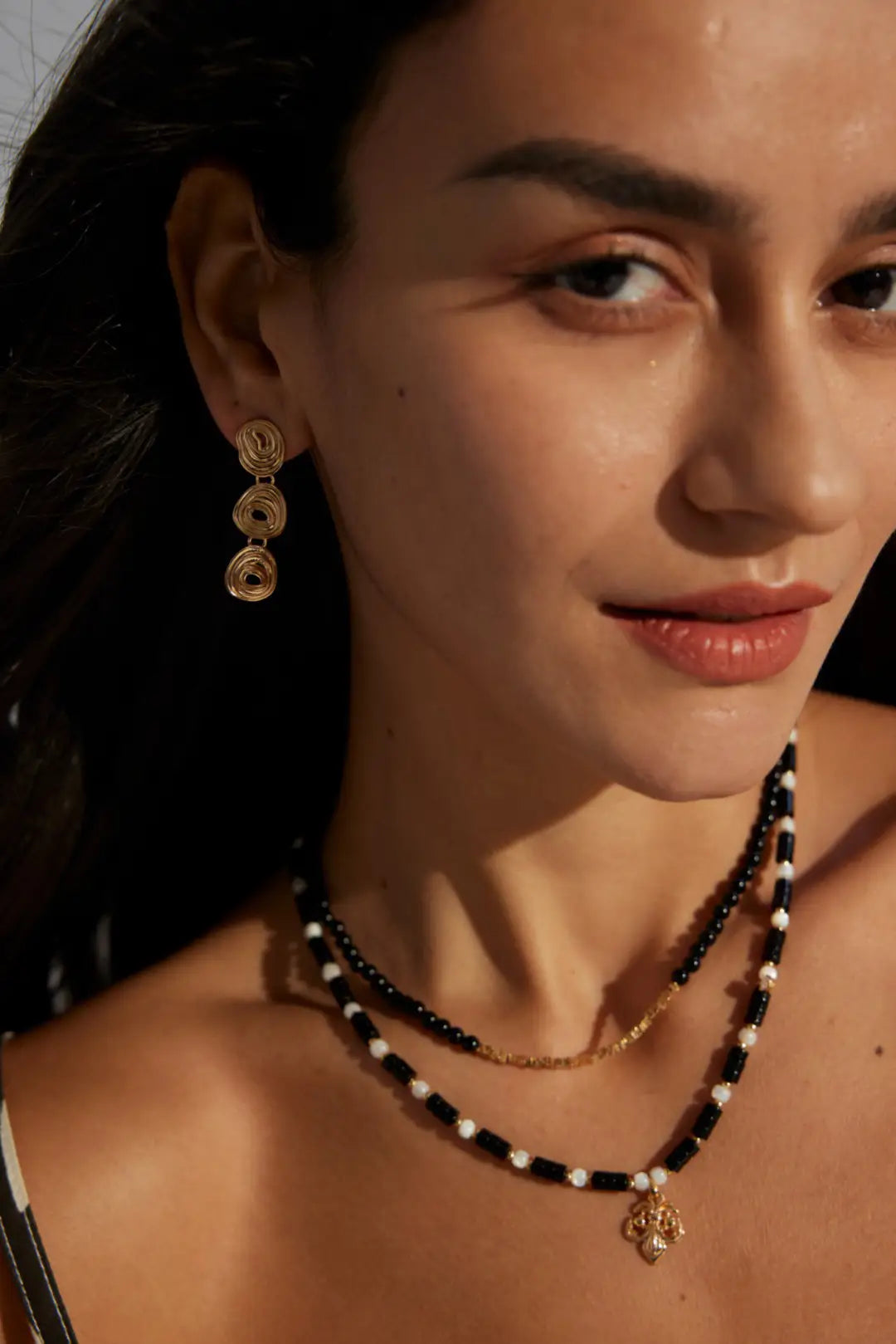 Royal Black Obsidian Pearl Necklace