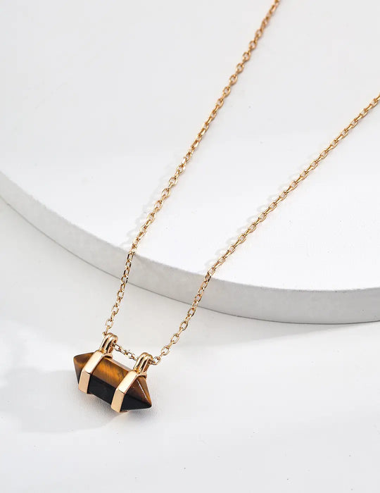 Anaïs & Aimee's Good Luck Tiger's Eye Wishing Necklace, a meaningful accessory for UK jewelry enthusiasts.