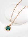 Malachite Pendant Necklace by Anaïs & Aimee - Luxury jewelry for modern women in London and the UK