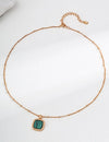 Vintage Gold Malachite Pendant Necklace by Anaïs & Aimee - Elegant green gemstone jewelry perfect for UK fashion trends.