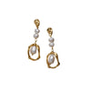 Anais & Aimee Baroque Pearl Drop Earrings in Ornate Gold Frame