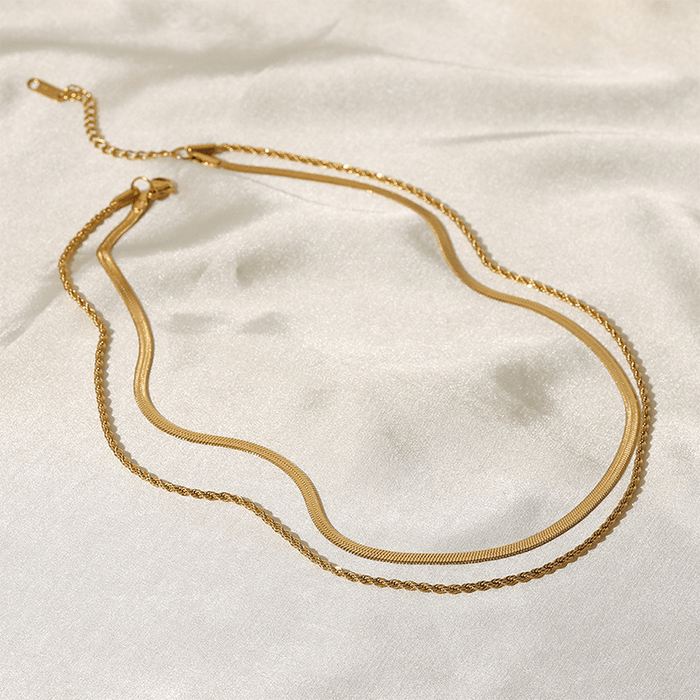Golden Serenity Layered Necklace - Anais & Aimee
