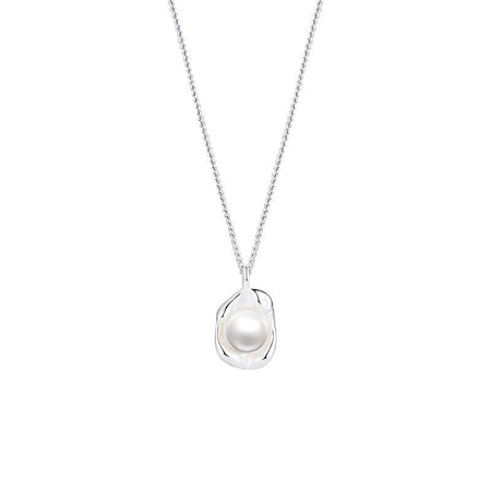 Lustrous Silver Layered Pearl Necklace - Anais & Aimee
